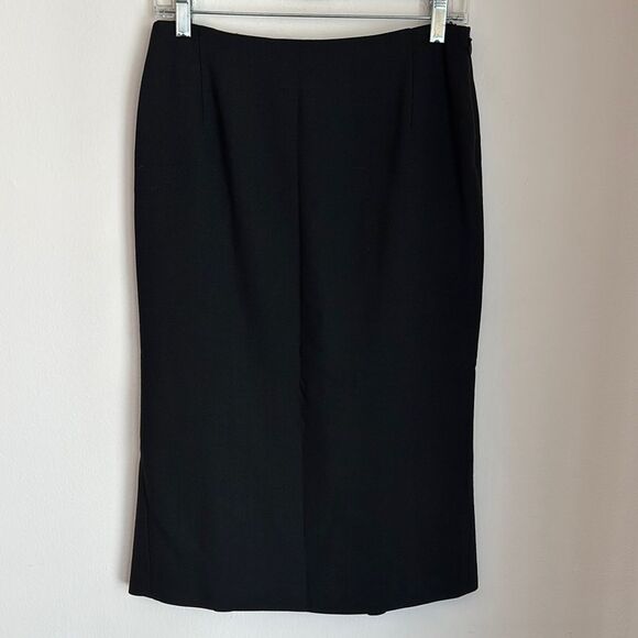 Ralph Lauren Purple Label 100% wool tulip pencil classic black Elegant Skirt 4! - Picture 1 of 12
